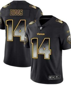 Nike Minnesota Vikings #14 Stefon Diggs Black Men's Stitched NFL Vapor Untouchable Limited Smoke Fashion Jersey Men's