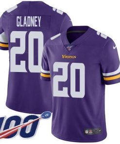Nike Minnesota Vikings #20 Jeff Gladney Purple Team Color Men's Stitched NFL 100th Season Vapor Untouchable Limited Jersey Men's