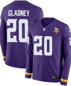 Nike Minnesota Vikings #20 Jeff Gladney Purple Team Color Men's Stitched NFL Limited Therma Long Sleeve Jersey Men's