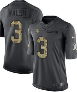 Nike Minnesota Vikings #3 Blair Walsh Black Men's Stitched NFL Limited 2016 Salute To Service Jersey Men's