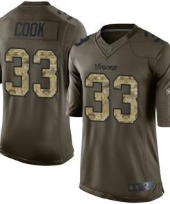Nike Minnesota Vikings #33 Dalvin Cook Green Men's Stitched NFL Limited 2015 Salute to Service Jersey Men's
