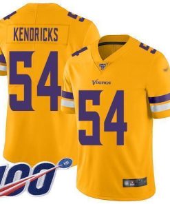 Nike Minnesota Vikings #54 Eric Kendricks Gold Men's Stitched NFL Limited Inverted Legend 100th Season Jersey Men's