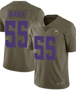 Nike Minnesota Vikings #55 Anthony Barr Olive Men's Stitched NFL Limited 2017 Salute to Service Jersey Men's
