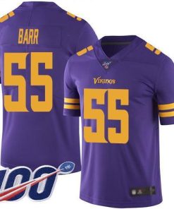 Nike Minnesota Vikings #55 Anthony Barr Purple Men's Stitched NFL Limited Rush 100th Season Jersey Men's