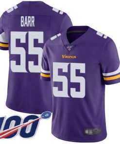 Nike Minnesota Vikings #55 Anthony Barr Purple Team Color Men's Stitched NFL 100th Season Vapor Limited Jersey Men's