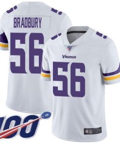 Nike Minnesota Vikings #56 Garrett Bradbury White Men's Stitched NFL 100th Season Vapor Limited Jersey Men's