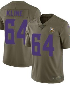 Nike Minnesota Vikings #64 Josh Kline Olive Men's Stitched NFL Limited 2017 Salute to Service Jersey Men's