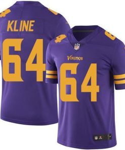 Nike Minnesota Vikings #64 Josh Kline Purple Men's Stitched NFL Limited Rush Jersey Men's