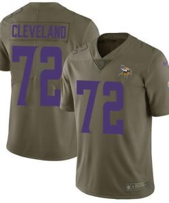 Nike Minnesota Vikings #72 Ezra Cleveland Olive Men's Stitched NFL Limited 2017 Salute To Service Jersey Men's