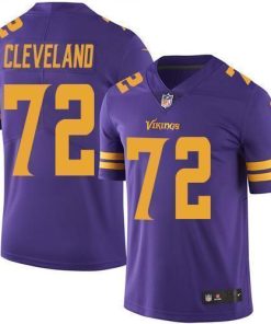 Nike Minnesota Vikings #72 Ezra Cleveland Purple Men's Stitched NFL Limited Rush Jersey Men's