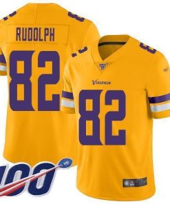 Nike Minnesota Vikings #82 Kyle Rudolph Gold Men's Stitched NFL Limited Inverted Legend 100th Season Jersey Men's