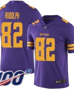 Nike Minnesota Vikings #82 Kyle Rudolph Purple Men's Stitched NFL Limited Rush 100th Season Jersey Men's