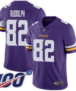 Nike Minnesota Vikings #82 Kyle Rudolph Purple Team Color Men's Stitched NFL 100th Season Vapor Limited Jersey Men's