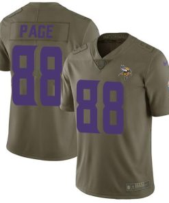 Nike Minnesota Vikings #88 Alan Page Olive Men's Stitched NFL Limited 2017 Salute to Service Jersey Men's