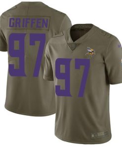 Nike Minnesota Vikings #97 Everson Griffen Olive Men's Stitched NFL Limited 2017 Salute to Service Jersey Men's