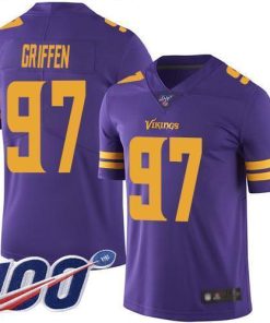Nike Minnesota Vikings #97 Everson Griffen Purple Men's Stitched NFL Limited Rush 100th Season Jersey Men's