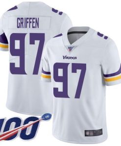 Nike Minnesota Vikings #97 Everson Griffen White Men's Stitched NFL 100th Season Vapor Limited Jersey Men's