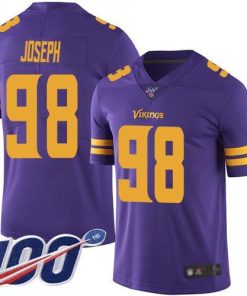 Nike Minnesota Vikings #98 Linval Joseph Purple Men's Stitched NFL Limited Rush 100th Season Jersey Men's
