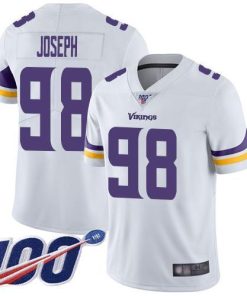 Nike Minnesota Vikings #98 Linval Joseph White Men's Stitched NFL 100th Season Vapor Limited Jersey Men's