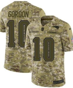 Nike New England Patriots #10 Josh Gordon Camo Men's Stitched NFL Limited 2018 Salute To Service Jersey Men's