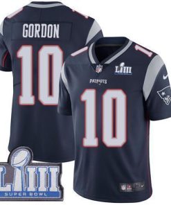 Nike New England Patriots #10 Josh Gordon Navy Blue Team Color Super Bowl LIII Bound Men's Stitched NFL Vapor Untouchable Limited Jersey Men's