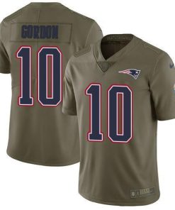 Nike New England Patriots #10 Josh Gordon Olive Men's Stitched NFL Limited 2017 Salute To Service Jersey Men's