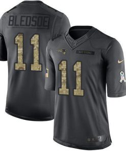 Nike New England Patriots #11 Drew Bledsoe Black Men's Stitched NFL Limited 2016 Salute To Service Jersey Men's