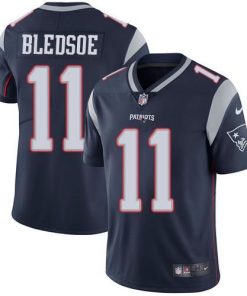 Nike New England Patriots #11 Drew Bledsoe Navy Blue Team Color Men's Stitched NFL Vapor Untouchable Limited Jersey Men's