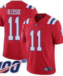 Nike New England Patriots #11 Drew Bledsoe Red Alternate Men's Stitched NFL 100th Season Vapor Limited Jersey Men's