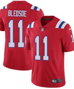 Nike New England Patriots #11 Drew Bledsoe Red Alternate Men's Stitched NFL Vapor Untouchable Limited Jersey Men's