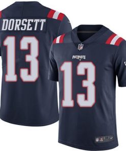 Nike New England Patriots #13 Phillip Dorsett Navy Blue Men's Stitched NFL Limited Rush Jersey Men's