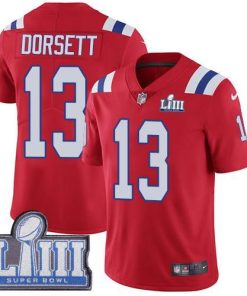 Nike New England Patriots #13 Phillip Dorsett Red Alternate Super Bowl LIII Bound Men's Stitched NFL Vapor Untouchable Limited Jersey Men's