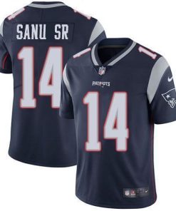 Nike New England Patriots #14 Mohamed Sanu Sr Navy Blue Team Color Men's Stitched NFL Vapor Untouchable Limited Jersey Men's