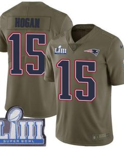 Nike New England Patriots #15 Chris Hogan Olive Super Bowl LIII Bound Men's Stitched NFL Limited 2017 Salute To Service Jersey Men's