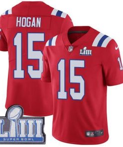 Nike New England Patriots #15 Chris Hogan Red Alternate Super Bowl LIII Bound Men's Stitched NFL Vapor Untouchable Limited Jersey Men's