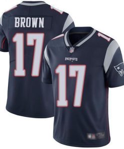 Nike New England Patriots #17 Antonio Brown Navy Blue Team Color Men's Stitched NFL Vapor Untouchable Limited Jersey Men's