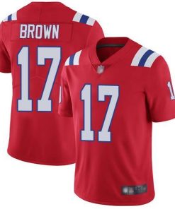 Nike New England Patriots #17 Antonio Brown Red Alternate Men's Stitched NFL Vapor Untouchable Limited Jersey Men's