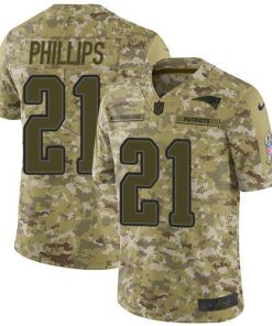 Nike New England Patriots #21 Adrian Phillips Camo Men's Stitched NFL Limited 2018 Salute To Service Jersey Men's