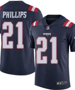Nike New England Patriots #21 Adrian Phillips Navy Blue Men's Stitched NFL Limited Rush Jersey Men's