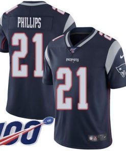 Nike New England Patriots #21 Adrian Phillips Navy Blue Team Color Men's Stitched NFL 100th Season Vapor Untouchable Limited Jersey Men's