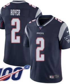 Nike New England Patriots #2 Brian Hoyer Navy Blue Team Color Men's Stitched NFL 100th Season Vapor Untouchable Limited Jersey Men's