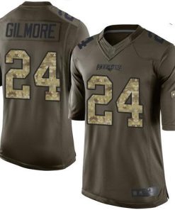 Nike New England Patriots #24 Stephon Gilmore Green Men's Stitched NFL Limited 2015 Salute To Service Jersey Men's