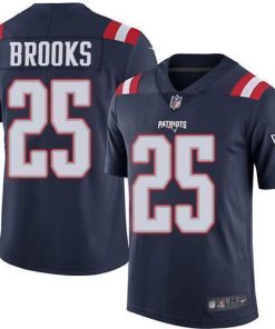 Nike New England Patriots #25 Terrence Brooks Navy Blue Men's Stitched NFL Limited Rush Jersey Men's