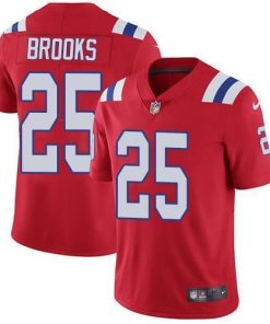 Nike New England Patriots #25 Terrence Brooks Red Alternate Men's Stitched NFL Vapor Untouchable Limited Jersey Men's