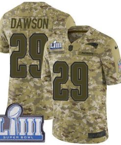 Nike New England Patriots #29 Duke Dawson Camo Super Bowl LIII Bound Men's Stitched NFL Limited 2018 Salute To Service Jersey Men's