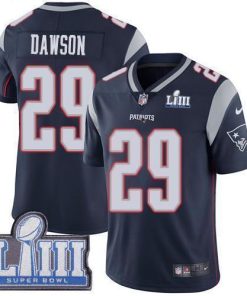 Nike New England Patriots #29 Duke Dawson Navy Blue Team Color Super Bowl LIII Bound Men's Stitched NFL Vapor Untouchable Limited Jersey Men's