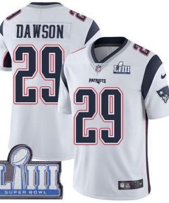 Nike New England Patriots #29 Duke Dawson White Super Bowl LIII Bound Men's Stitched NFL Vapor Untouchable Limited Jersey Men's