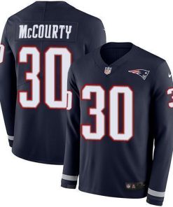 Nike New England Patriots #30 Jason McCourty Navy Blue Team Color Men's Stitched NFL Limited Therma Long Sleeve Jersey Men's