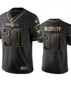 Nike New England Patriots #30 Jason Mccourty Black Golden Limited Edition Stitched NFL Jersey Men's