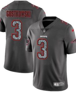 Nike New England Patriots #3 Stephen Gostkowski Gray Static Men's Stitched NFL Vapor Untouchable Limited Jersey Men's